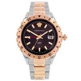 Versace Hellenyium GMT Black Dial Two Tone Steel Strap Watch for Men - V11040015 Authentic Buy Shop Now