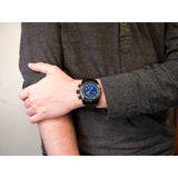 Versace V-Ray Chronograph Quartz Blue Dial Black Steel Strap Watch For Men - VE2I00521 Authentic Buy Shop Now