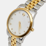 Movado Museum Classic Diamonds Mother of Pearl Dial Two Tone Steel Strap Watch For Women - 0606613 Authentic Buy Shop Now