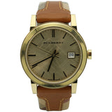 Burberry The City Gold Dial Brown Leather Strap Watch for Women - BU9133 Authentic Buy Shop Now