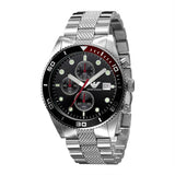 Emporio Armani Chronograph Black Dial Silver Stainless Steel Watch For Men - AR5855 Authentic Buy Shop Now