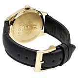 Gucci G Timeless Quartz Silver Dial Black Leather Strap Watch For Women - YA1264181 Authentic Buy Shop Now