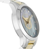 Gucci G Timeless Quartz Mother of Pearl Blue Dial Two Tone Steel Strap Watch For Women - YA1265011 Authentic Buy Shop Now