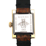 Gucci G Frame White Dial Brown Leather Strap Watch For Women - YA128523 Authentic Buy Shop Now
