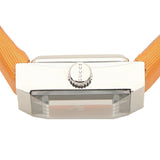 Gucci G-Frame Square Mother of Pearl Orange Dial Orange Leather Strap Watch For Women - YA128532 Authentic Buy Shop Now