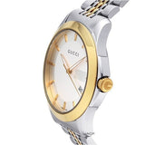 Gucci G Timeless Silver Dial Two Tone Steel Strap Watch For Men - YA126409 Authentic Buy Shop Now