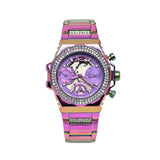 Guess Fusion Chronograph Purple Dial Purple Steel Strap Watch for Women - GW0552L4 Authentic Buy Shop Now