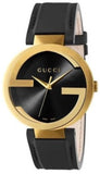 Gucci G Interlocking Grammy Special Edition Black Dial Black Leather Strap Watch For Men - YA133212 Authentic Buy Shop Now