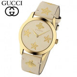 Gucci G Timeless White Dial White Leather Strap Watch For Women - YA1264096 Authentic Buy Shop Now