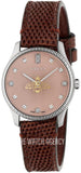 Gucci G Timeless Quartz Diamonds Pink Dial Red Leather Strap Watch For Women - YA1265017 Authentic Buy Shop Now