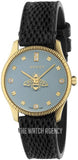 Gucci G Timeless Quartz Blue Dial Black Leather Strap Watch For Men - YA1265018 Authentic Buy Shop Now