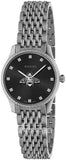 Gucci G Timeless Quartz Black Dial Silver Steel Strap Watch For Women - YA1265020 Authentic Buy Shop Now
