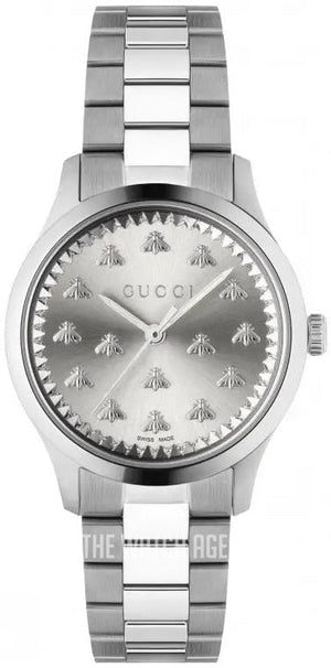 Gucci G Timeless Quartz Silver Dial Silver Steel Strap Watch for Men - YA1265031 Authentic Buy Shop Now