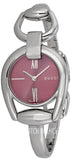 Gucci Horsebit Quartz Red Dial Silver Steel Strap Watch For Women - YA139502 Authentic Buy Shop Now