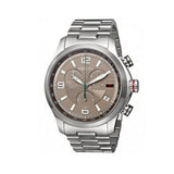 Gucci G Timeless Brown Dial Silver Steel Strap Watch For Men - YA126248 Authentic Buy Shop Now