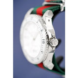 Gucci Dive White Dial Red & Green Nylon Strap Watch For Men - YA136207 Authentic Buy Shop Now