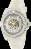Gucci Dive Automatic Transparent Dial White Rubber Strap Watch For Men - YA136343 Authentic Buy Shop Now