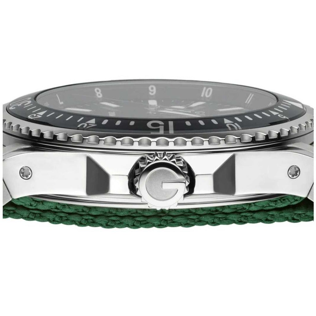 Gucci Dive Black Dial Two Tone NATO Strap Watch For Men - YA136206 Authentic Buy Shop Now