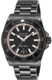 Gucci Dive Quartz Black Dial Black Steel Strap Watch For Men - YA136213 Authentic Buy Shop Now