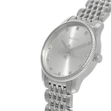 Gucci G Timeless Quartz Silver Dial Silver Steel Strap Watch For Women - YA1265019 Authentic Buy Shop Now