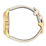 Gucci G Timeless Quartz White Dial White Leather Strap Watch For Women - YA126580A Authentic Buy Shop Now
