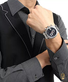 Gucci G Chrono Diamonds Black Dial Silver Steel Strap Watch For Men - YA101324 Authentic Buy Shop Now