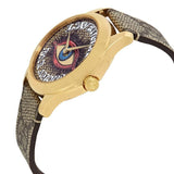 Gucci G Timeless Eye Beige Dial Beige Leather Strap Watch For Men - YA1264022 Authentic Buy Shop Now
