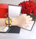Gucci G Timeless Quartz Yellow & Purple Dial Yellow & Purple NATO Strap Watch For Men - YA1264069 Authentic Buy Shop Now