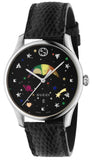 Gucci G-Timeless Moonphase Black Dial Black Leather Strap Watch For Men - YA1264045 Authentic Buy Shop Now