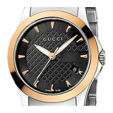 Gucci G Timeless Black Dial Two Tone Steel Strap Watch For Women - YA126512 Authentic Buy Shop Now