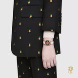 Gucci G Timeless Quartz Red & Green Dial Beige Leather Strap Watch For Women - YA1265009 Authentic Buy Shop Now