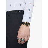 Gucci G Timeless Bee Motif Black Dial Black Leather Strap Watch For Women - YA1264055 Authentic Buy Shop Now