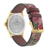 Gucci G Timeless Floral Brown Dial Brown Leather Strap Watch For Women - YA1264038 Authentic Buy Shop Now