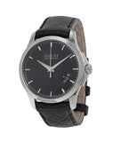 Gucci G Timeless Quartz Black Dial Black Leather Strap Watch for Men - YA126413 Authentic Buy Shop Now