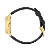 Gucci G Timeless Quartz Black Dial Black Leather Strap Watch For Women - YA126581A Authentic Buy Shop Now
