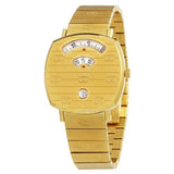 Gucci Grip Yellow Gold Dial Yellow Gold Steel Strap Unisex Watch - YA157403 Authentic Buy Shop Now