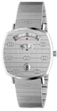 Gucci Grip Quartz Silver Dial Silver Steel Strap Watch For Women - YA157401 Authentic Buy Shop Now