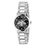 Gucci G Timeless Quartz Diamonds Black Dial Silver Steel Strap Watch For Women - YA1265024 Authentic Buy Shop Now