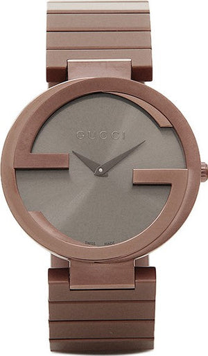 Gucci Interlocking G Quartz Brown Dial Brown Steel Strap Watch for Women - YA133317 Authentic Buy Shop Now
