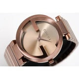 Gucci Interlocking G Quartz Brown Dial Brown Steel Strap Watch for Women - YA133317 Authentic Buy Shop Now
