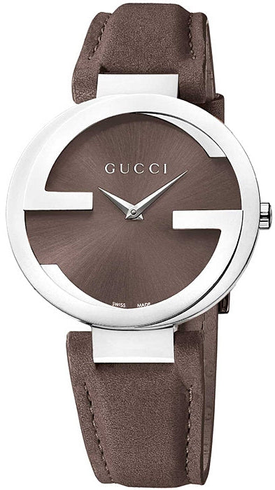 Gucci Interlocking G Brown Dial Brown Leather Strap Watch For Women - YA133319 Authentic Buy Shop Now