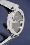 Gucci G Interlocking Black Dial Silver Steel Strap Watch For Women - YA133307 Authentic Buy Shop Now