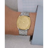 Gucci 25H Quartz Gold Dial Silver Steel Strap Watch for Men - YA163405 Authentic Buy Shop Now