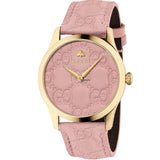 Gucci G Timeless Quartz Lilac Dial Lilac Leather Strap Watch For Women - YA1264098 Authentic Buy Shop Now
