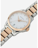 Gucci G Timeless Diamonds Mother of Pearl Dial Two Tone Steel Strap Watch For Women - YA126544 Authentic Buy Shop Now