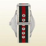 Gucci G Timeless White Dial Two Tone Nylon Strap Watch For Men - YA126231 Authentic Buy Shop Now