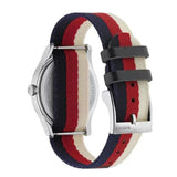 Gucci G Timeless Quartz White Red Blue Dial Multicolored NATO Strap Watch For Men - YA1264059 Authentic Buy Shop Now