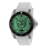 Gucci Dive Tiger White Dial White Rubber Strap Watch For Men - YA136329 Authentic Buy Shop Now