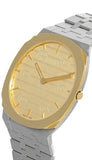 Gucci 25H Quartz Gold Dial Silver Steel Strap Watch for Men - YA163405 Authentic Buy Shop Now