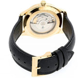 Gucci Eryx Automatic Chevron Gold Dial Black Leather Strap Watch For Men - YA126340 Authentic Buy Shop Now